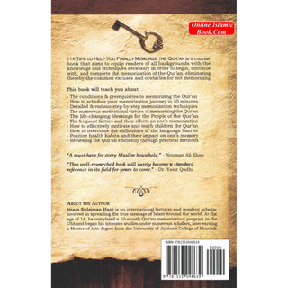 114 Tips to Help You Finally Memorize the Quran by Suleiman B. Hani
ISBN: 9781533048639