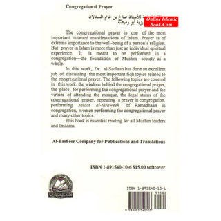 Congregational Prayer By Dr.Saalih ibn Ghaanim al-Sadlaam
ISBN: 9781891540103