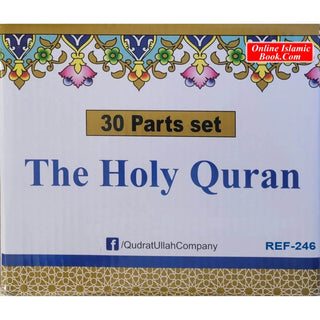 Holy Quran 30 Parts set with colour coded Tajweed Rules (9 Lines) (Ref 246)
ISBN: 9789696720294