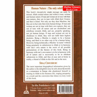 Human Nature The Only Solution By Siraj Choudhury - Online Islamic Book