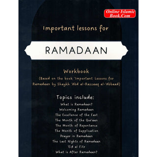 Important Lessons For Ramadan Workbook Hikmah Publishers