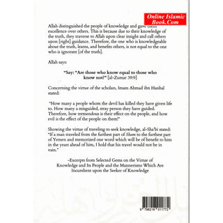 Selected Gems On the Virtue of Knowledge and Its People And the Mannerisms Which Are Incumbent Upon the Seeker of Knowledge
ISBN:9786039177289