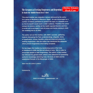 The Greatness of Seeking Forgiveness and Repenting to Allah By Shaikh Abu Abdullah Mustafa bin Al-Adawi
ISBN: 9782987458487