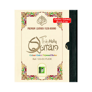 The Holy Quran Colour Coded Tajweed Rules Premium Leather Flexi-Bound