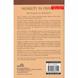 The Humility in Prayer By Ibn Rajab al-Hanbali
ISBN: 9781904336211