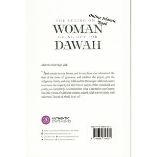 The Ruling on a Woman Going Out for Dawah book cover