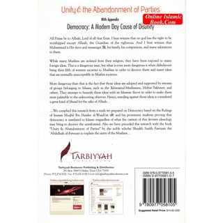 Unity & the Abandonment of Parties By Salih Al-Fawzaan
ISBN: 9780977058105